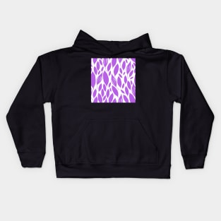 purple leaf like pattern Kids Hoodie